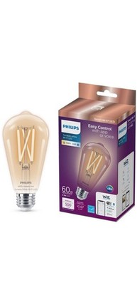 10pack Philips Smart Light Bulbs 60w Tunable White Wi-Fi LED Filament ST19