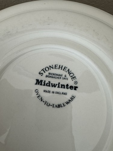Midwinter Stonehenge Off White Plates Set Of 4 Round 8.75” Salad Dessert England - Picture 11 of 17