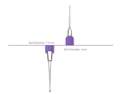 Xiem Studio Ball Stylus Tool for Pottery 1.0mm & 1.5mm Durable Design - Picture 2 of 2