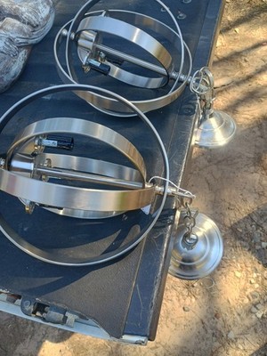 Nickel Orbital Chandeler Light Fixture