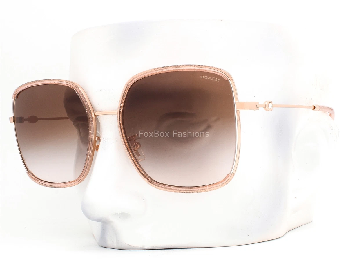Coach Tea Rose Square Sunglasses L 1609 Light Gold Milky Amber Coach Coach Glasses in Gold | Target Optical main image 4