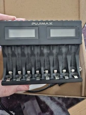 PUJIMAX 8 Slot Intelligent LCD Display Battery Charger For NiMH Batteries 