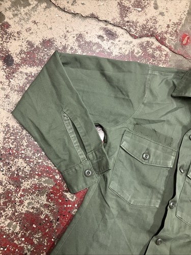 Vintage US Military Hemd Herren XS Grün Utility Surplus OG 507 Lot 24 - Bild 2 von 8