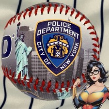 New York City Police Department NYPD Liberty Skyscrapers Baseball Ball Souvenir