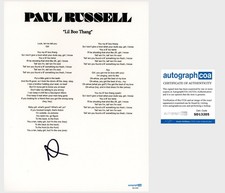 ‘Paul Russell’ Signed Lyric Sheet ‘Lil Boo Thang’ ACOA Pop Singer