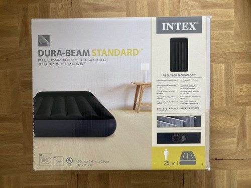 INTEX TWIN PILLOW REST RAISED AIRBED INFLATED SINGLE BED WITH BUILT IN PUMP - Picture 9 of 12