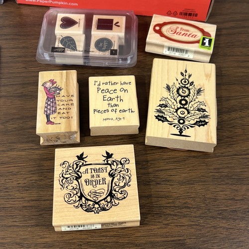 Lot of 20+ Stampin' Up! Clear, Cling, Photopolymer, And Wood - Spring, Flowers - Picture 6 of 9