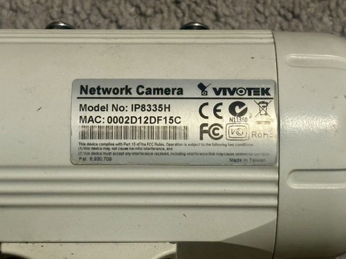 Vivotek IP8335H 720p HD Outdoor D/N IP Bullet Camera, PoE, 3-9mm Lens - Picture 3 of 4