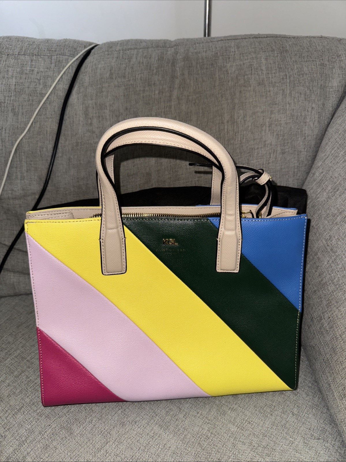 KURT GEIGER KENSINGTON RAINBOW TOTE BAG