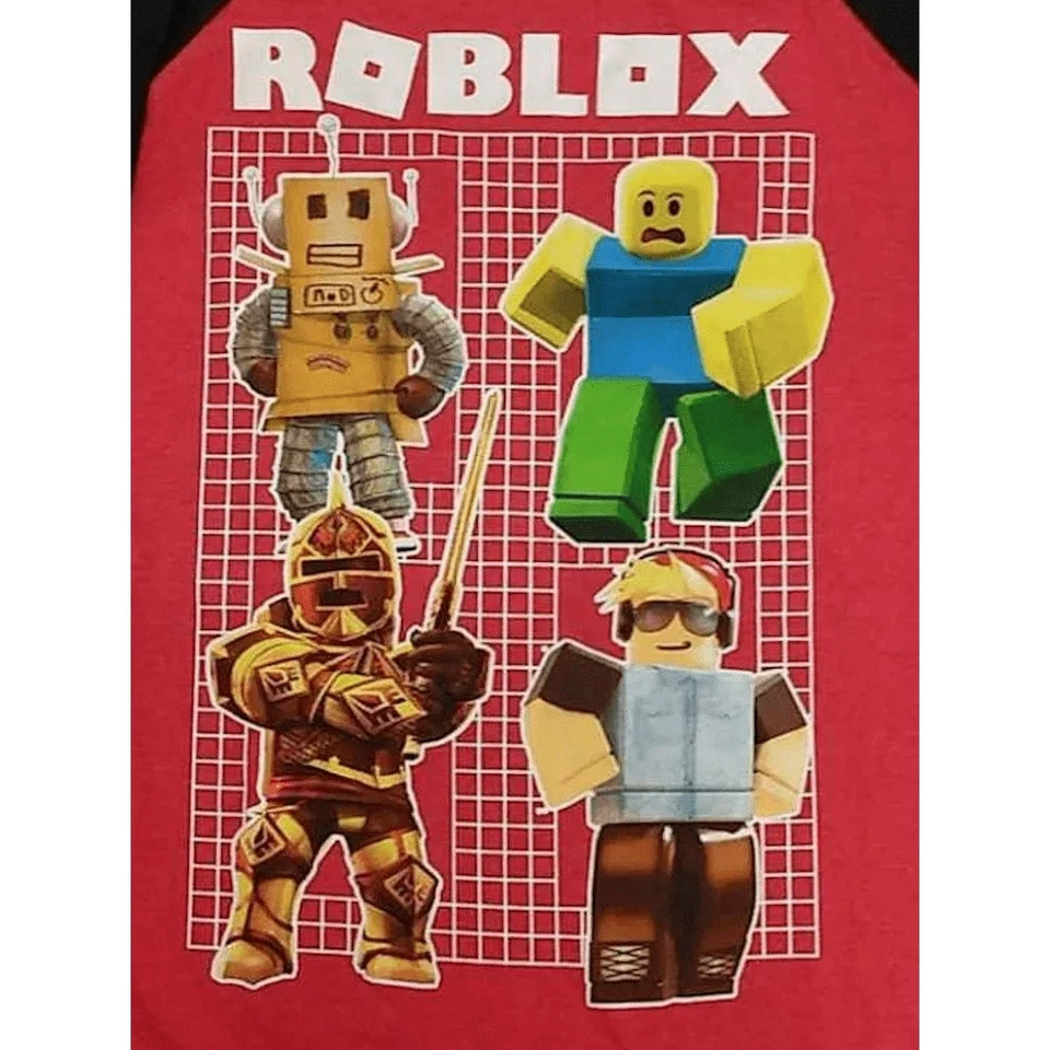 (Roblox) Camisetas de manga larga rojas/negras para niño, tallas para niños S-XL (8-18) Foto 2 de 4