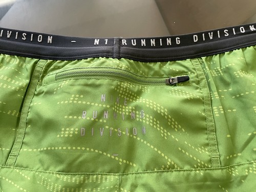 NIKE MENS RUNNING SHORT. ( LIME GREEN ) SIZE-2XL. 5” RUNNING DIVISION. - Picture 8 of 12