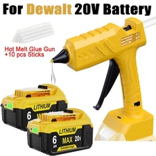 For Dewalt 60W Cordless Hot Melt Glue Gun 20V Max Li-ion 6.0Ah Battery Powerful
