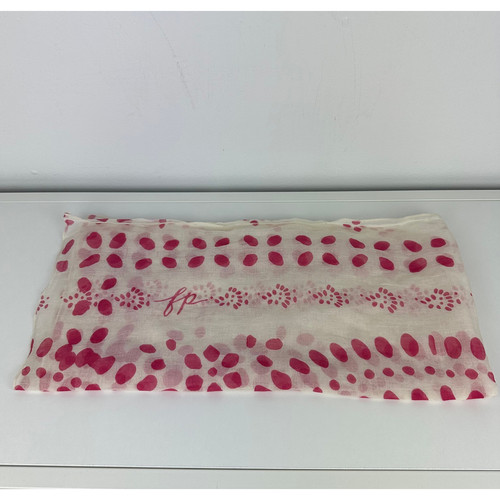 Free People Warm Wishes Bohemian Polka Dot Dark Pink/White Fabric Gift Wrap