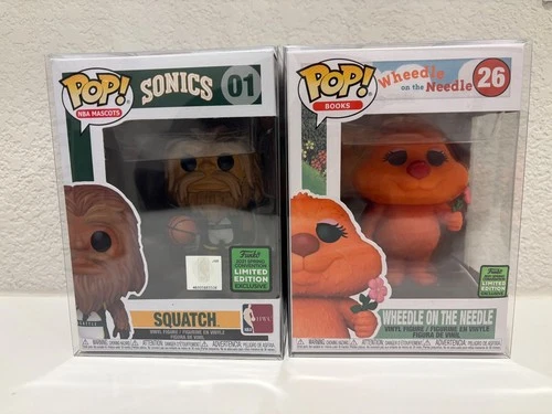 Funko Pop NBA Mascot Sonic Squatch & Books Wheedle on the Needle