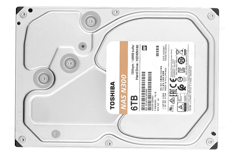 HDEXS10ZNA51 TOSHIBA NAS N300 HDD 6TB 7.2K SATA 6G 128MB CACHE 3.5" LFF - Image 3 of 4