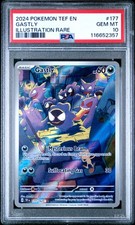 2024 POKEMON TEF EN-TEMPORAL FORCES ILLUSTRATION RARE #177 GASTLY PSA 10