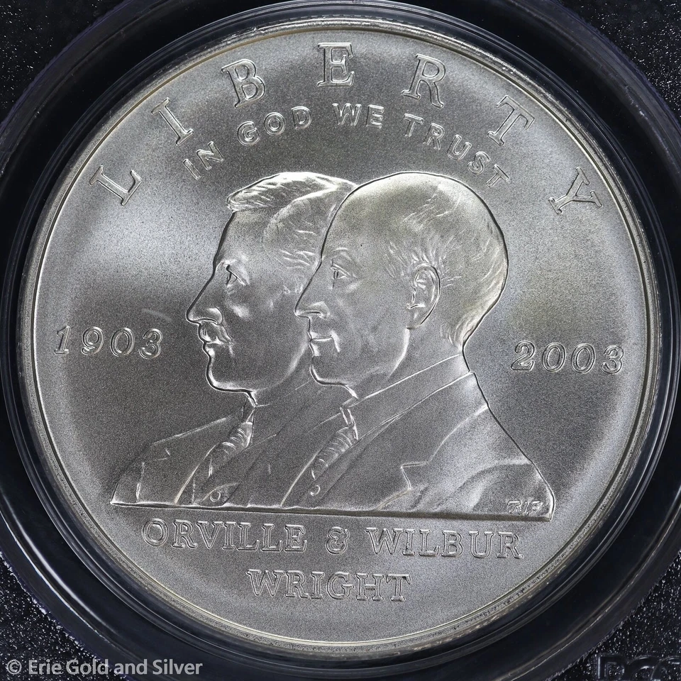 2003-P $1 First Flight Commemorative Dollar PCGS MS 69 | Uncirculated UNC BU - Image 3 of 4