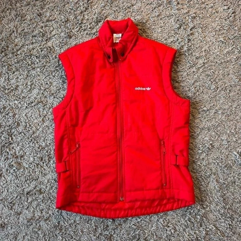 Adidas vintage dámska vesta, červená, veľkosť M