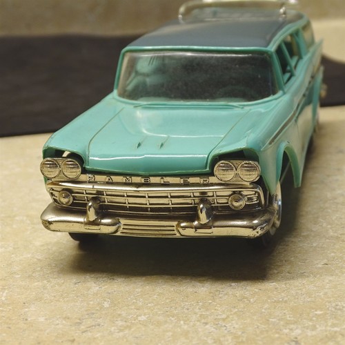 Vintage Plastic 1959 Jo-Hahn Rambler Wagon Dealer Promo Car, 7.5" Friction - Picture 7 of 11