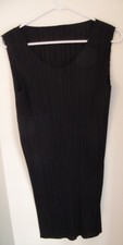 Pleats Please 33" Long Little Black Mini Dress or Top Vintage Black ISSEY MIYAKE