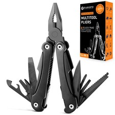 14 IN 1 Multitool Pliers with Pocket Clip, Portable Size, Black