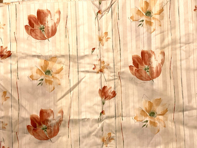 Fabric Large Scale Watercolor-Style Poppy Floral Cotton 2 yds X 54'' Hobby Lobby