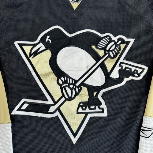 Reebok CCM Pittsburgh Penguins Ice Hockey NHL Jersey Men's XL Black Vintage - Picture 3 of 14