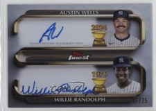 2025 Topps Finest Rookie Cup Dual /25 Austin Wells Willie Randolph #RCDA-WR Auto