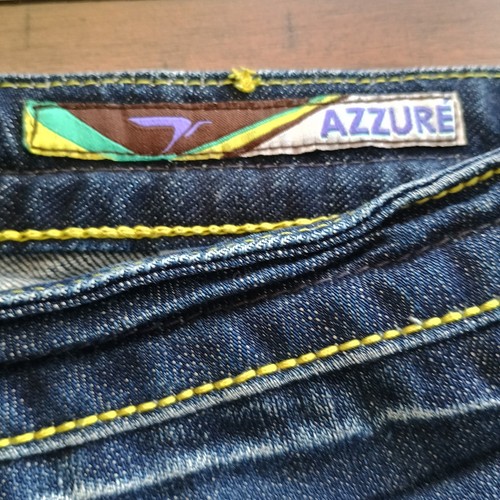 Azzure Mens 38x34 Blue Baggy Denim Jeans Hip Hop Skater Jnco Star Style VTG Y2K - Picture 18 of 21