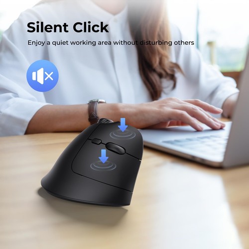 Ergonomic Mouse Rechargeable, USB+Dual Bluetooth, MOU-302 Vertical Wireless M... - Bild 7 von 8
