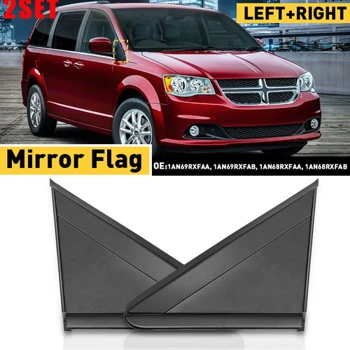 2Set LH RH Mirror Flag Applique for Chrysler Town Country Dodge Grand Caravan 08