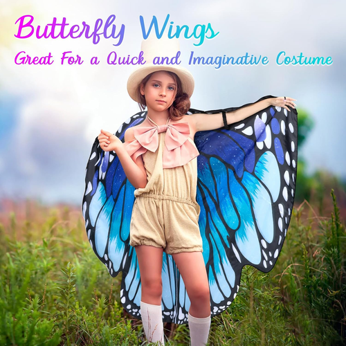 Double-Sided Printing Butterfly Costume for Women and Girls Butterfly Wings Adul - Picture 2 of 12