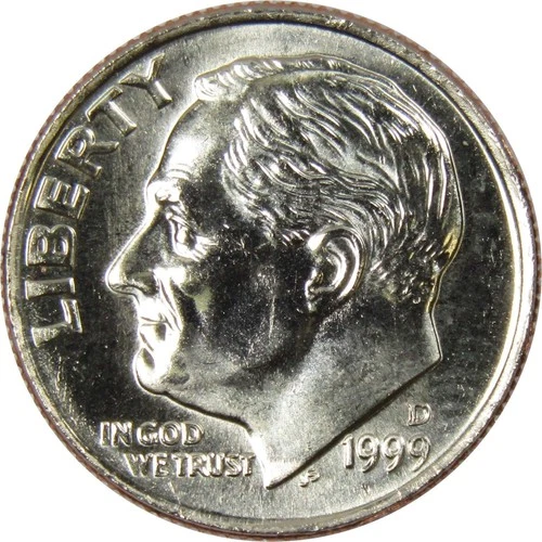 1999 D Roosevelt Dime BU Uncirculated Mint State 10c US Coin Collectible