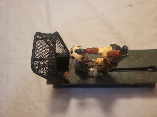 Vintage Gusseisen mechanische Bank Fußball Münzbank funktionstüchtig - Bild 3 von 5