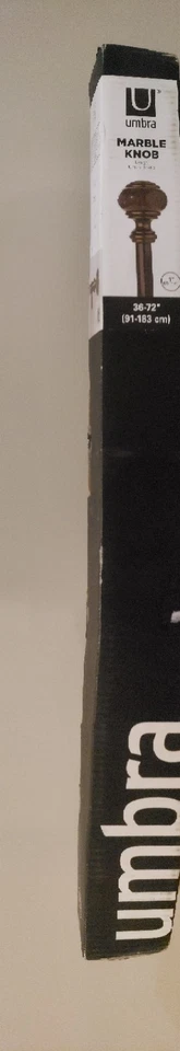 Barra de cortina de perilla de mármol Umbra 36-72 pulgadas Foto 2 de 3