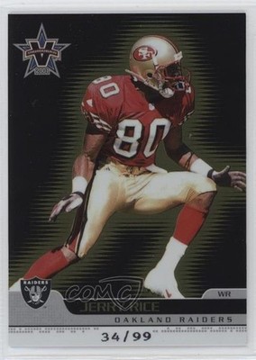 2001 Pacific Vanguard Gold 34/99 Jerry Rice #70 HOF 4hj