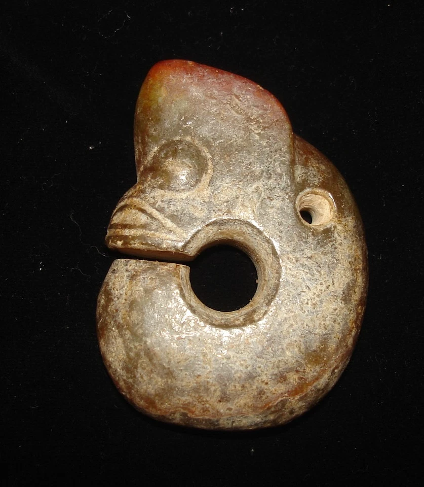 AMULETO DE PIEDRA 5000 AÑOS CON CARA ÁNGEL DIOS DEMONIO 3000BC Foto 2 de 3