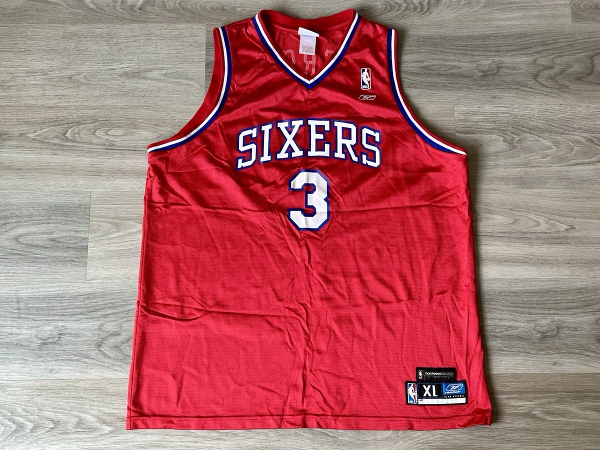 Size XL - Allen Iverson #3 Philadelphia 76ers ReebokHardwood