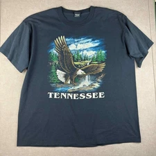 Vintage Screen Stars Best Shirt Men XXL Black Tennessee Eagle Single Stitch USA