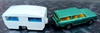 Corgi Juniors Volvo 245 DL Estate with Holiday Caravan 1/64 Vintage