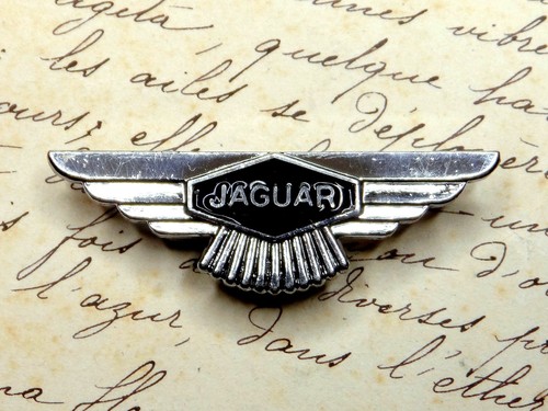 Jaguar Wings Logo. Antique Enamel Badge. Large Brooch. - Picture 3 of 6