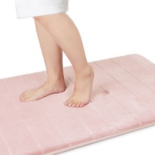 Yimobra Tapis de Bain en Mousse à Mémoire Antidérapant 55"x24", Super Doux, Absorbant d'Eau, Rose