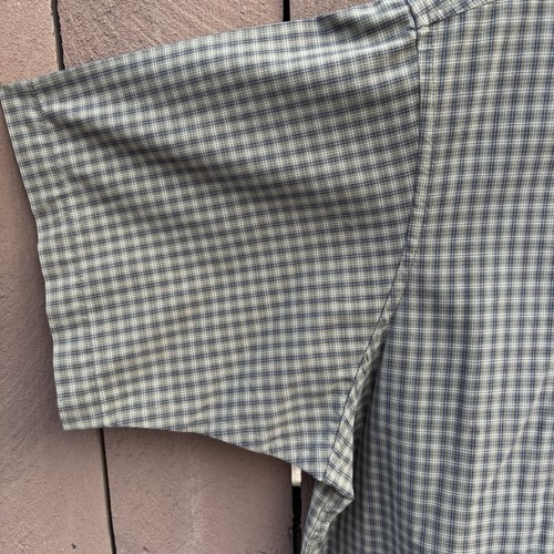 LL Bean Button Down Shirt Green Plaid Checker Short Sleeve Men’s size XXL - Picture 3 of 6