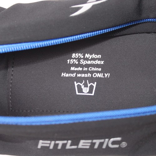 Fitletic Neo Racing Belt Running Marathon Tri Waist Pouch Pocket Pack Black/Blue - Picture 3 of 9