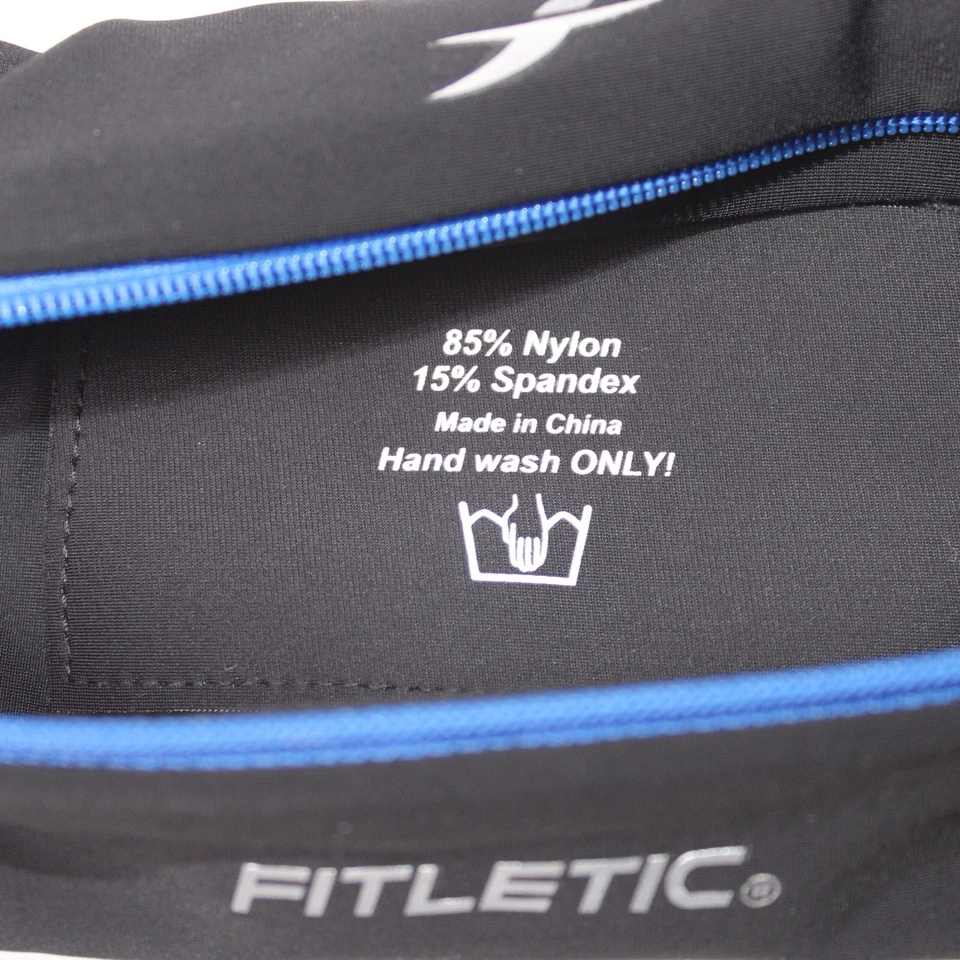 Fitletic Neo Racing Cinturón Correr Maratón Tri Cintura Bolsa Bolsillo Paquete Negro/Azul Foto 3 de 4