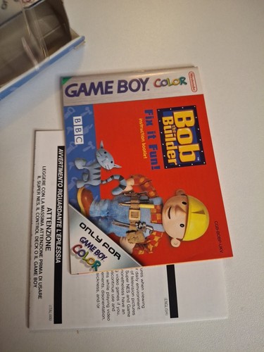 Bob Il Costruttore Fissalo Divertente! Nintendo Gameboy Color in scatola con manuale - Foto 5 di 9