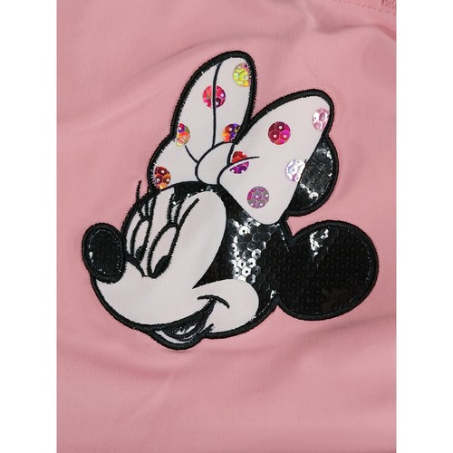 Disney Minnie Mouse Swim Top Girls 4 Pink Sparkle Flowy Peplum Kids UPF 50+ NWT - Picture 5 of 10