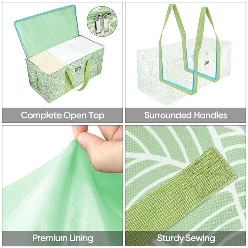 Extra große Aufbewahrungstasche mit Reißverschlüssen & Tragegriffen, strapazierfähiger Oxford F... - Bild 3 von 7