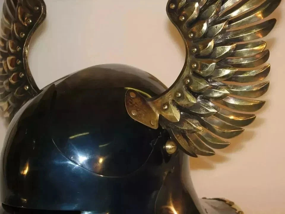 Casco Sallet Gótico Alemán 18GA Acero Caballero Medieval Armadura Juegos con disfraces LARP Foto 2 de 4