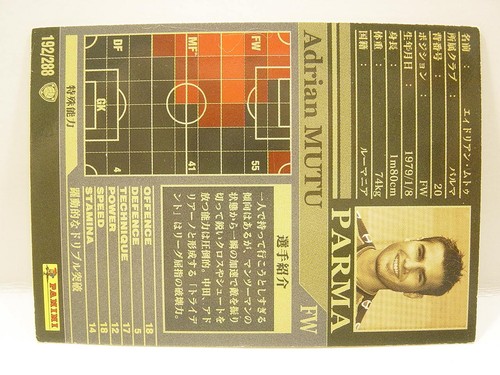 Panini WCCF 2002-03 Adrian Mutu 1979 Romania n.20 Parma Calcio Italia SerieA FW2 - Foto 8 di 8